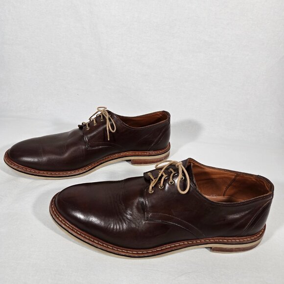 ALLEN EDMONDS Old Money BROWN Leather Plain Toe Derby Oxford Casual Shoe Size13D - Picture 3 of 17